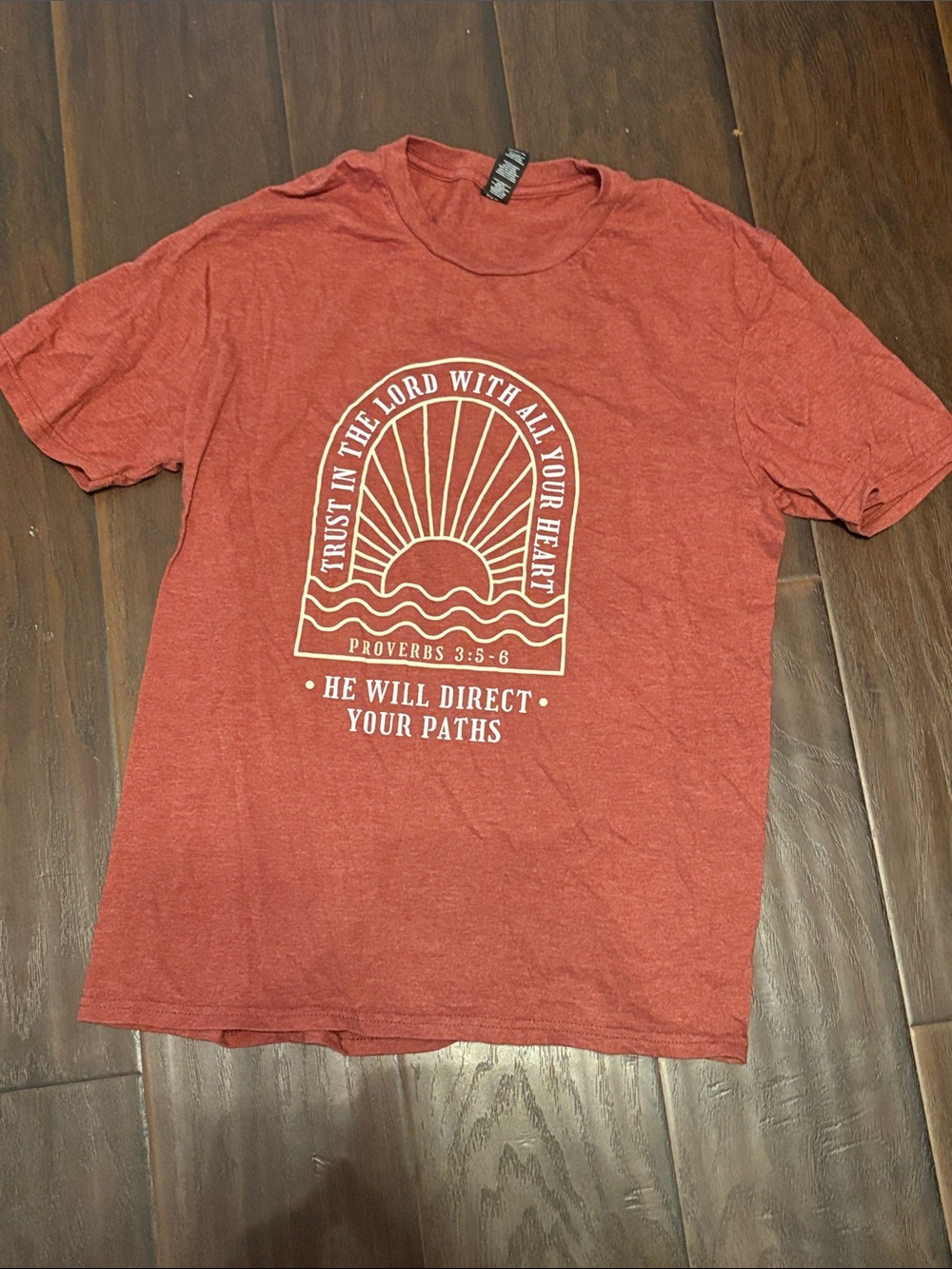 District Red Graphic Faith Tee - White Print